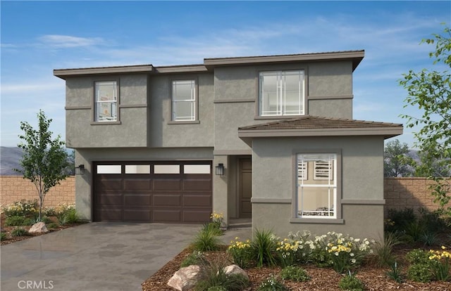 view of front facade featuring a garage