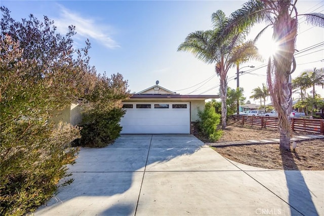 view of front facade with a garage