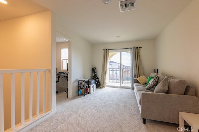 view of carpeted living room