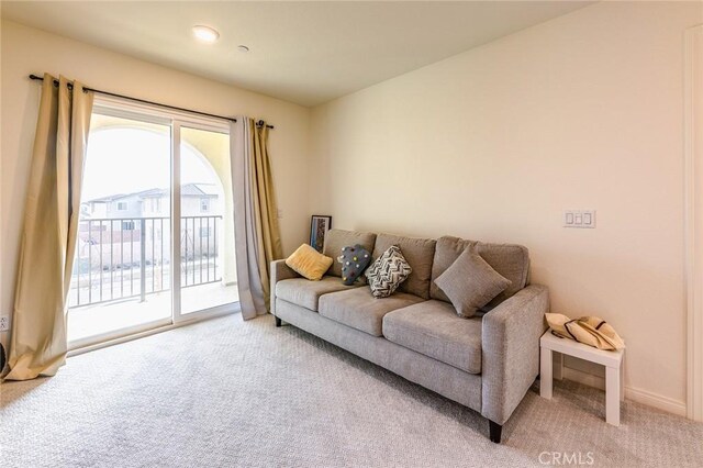 view of carpeted living room