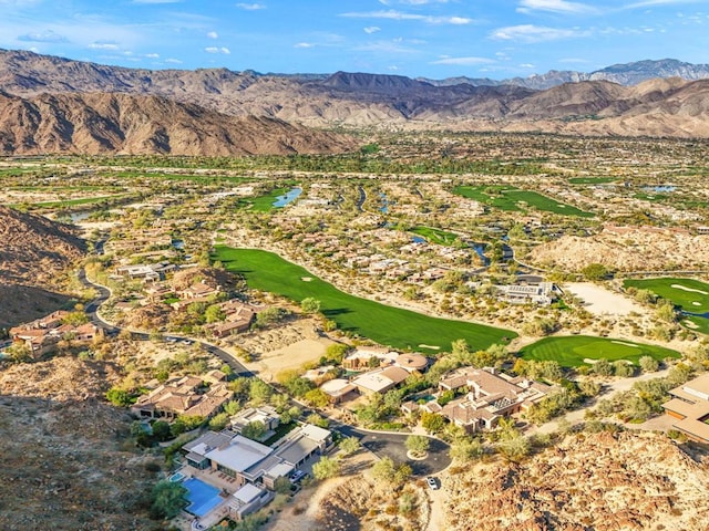 aerial view with a mountain view