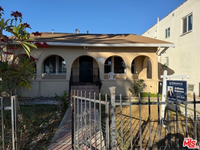 view of front of property with a porch