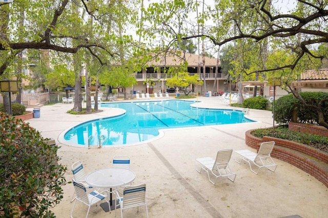 view of pool with a patio area