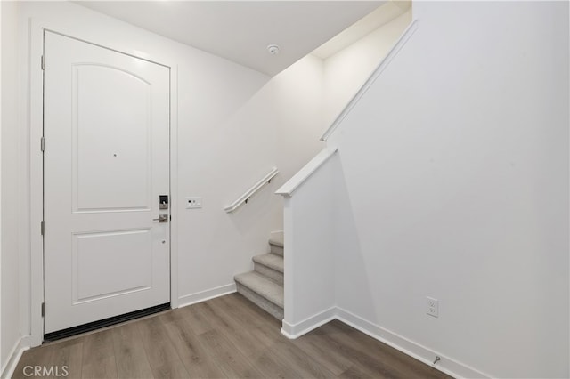 entryway featuring light hardwood / wood-style flooring