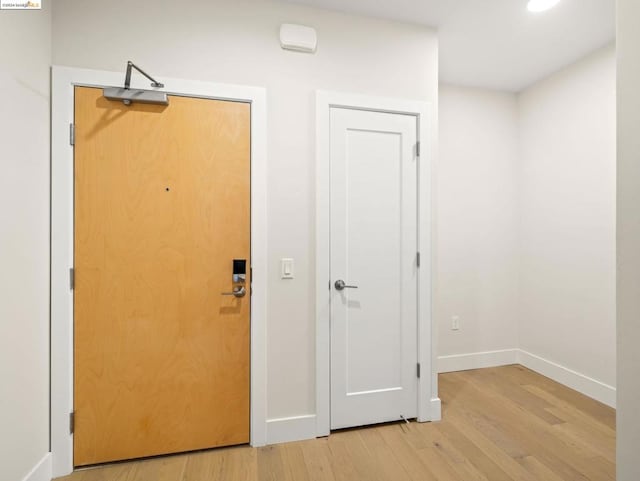 interior space featuring light wood-type flooring