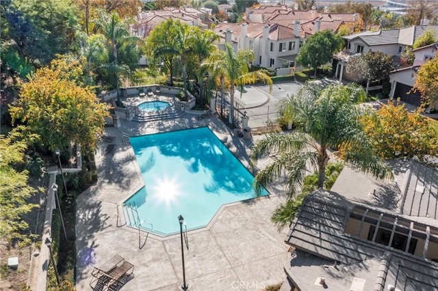 birds eye view of property