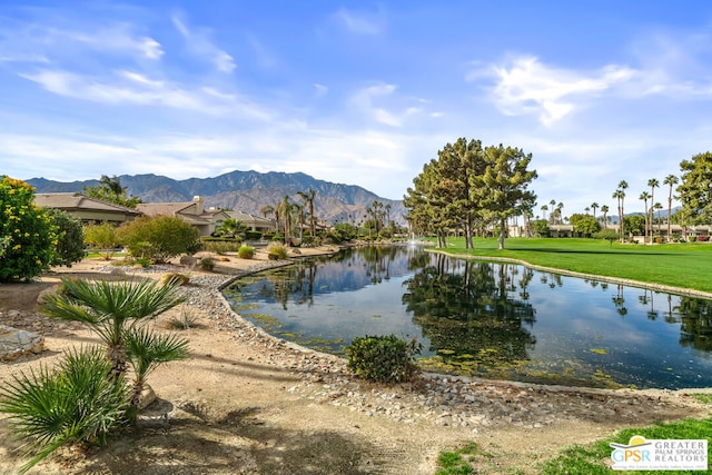 view of water feature featuring a mountain view