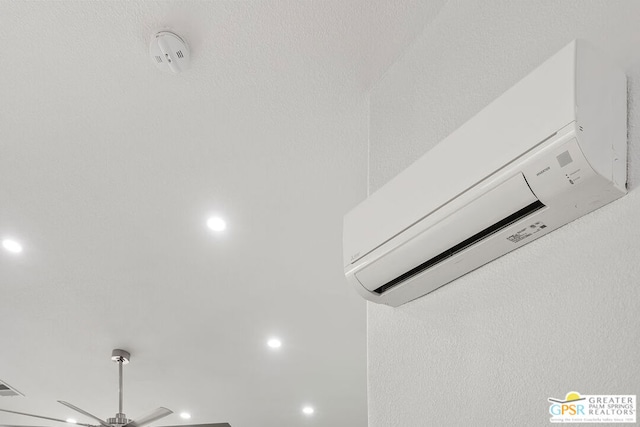 room details with a wall mounted AC