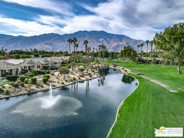 property view of water with a mountain view