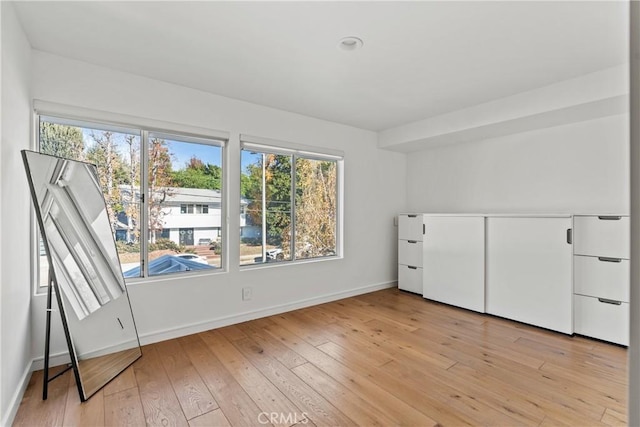 interior space with light hardwood / wood-style flooring and a healthy amount of sunlight