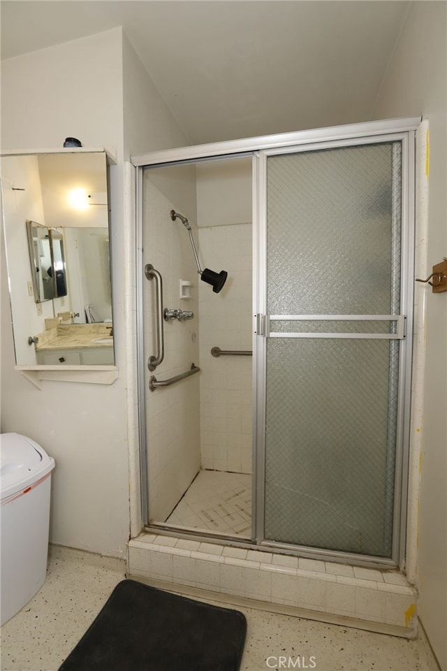 bathroom with walk in shower