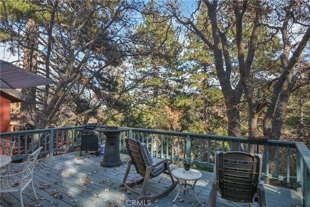 view of wooden terrace