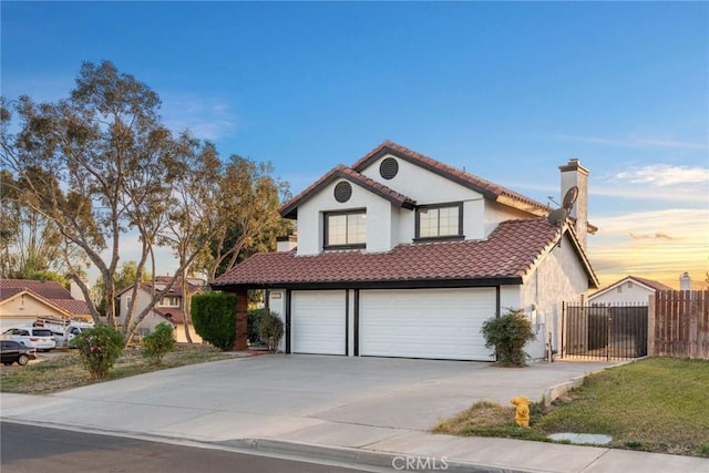 view of front of home featuring a garage