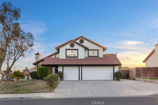 view of front of house featuring a garage