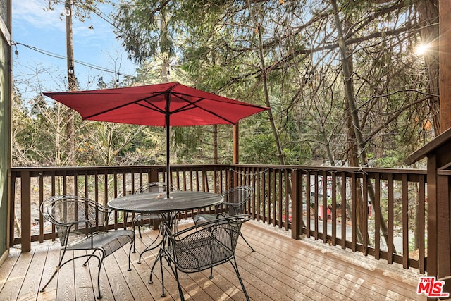 view of wooden deck