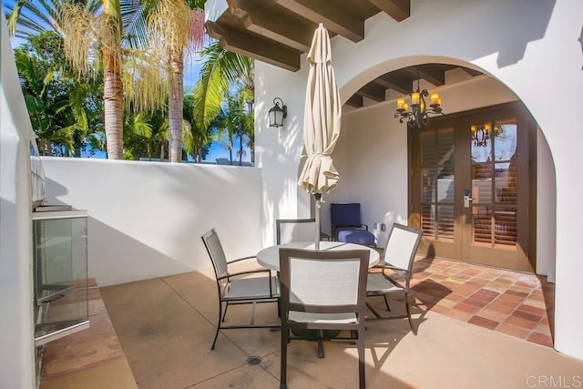 view of patio / terrace with french doors