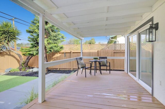 view of wooden terrace