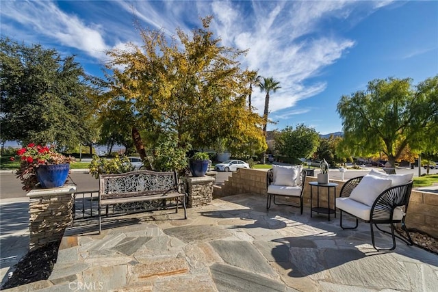 view of patio / terrace with an outdoor hangout area