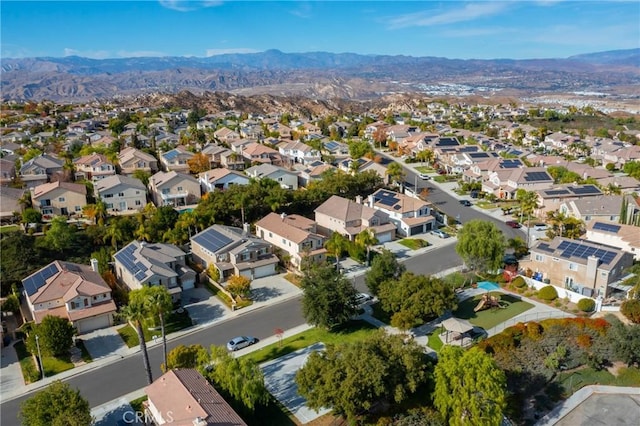 bird's eye view featuring a mountain view