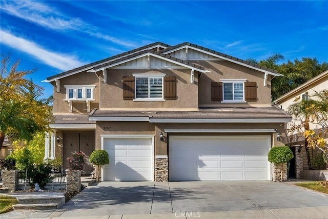 craftsman-style home featuring a garage