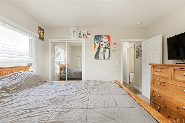 bedroom with a closet