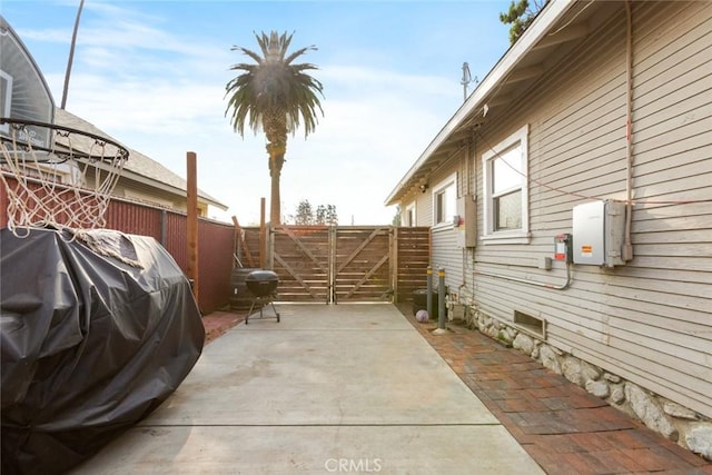 view of patio / terrace with a grill