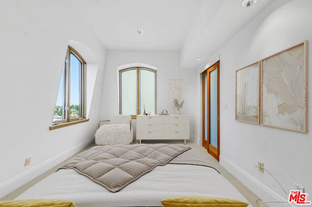 view of carpeted bedroom