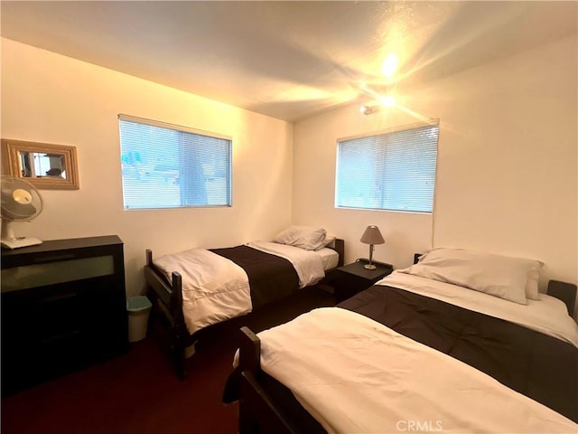 view of carpeted bedroom