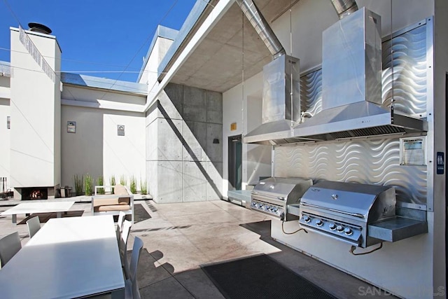 view of patio featuring area for grilling