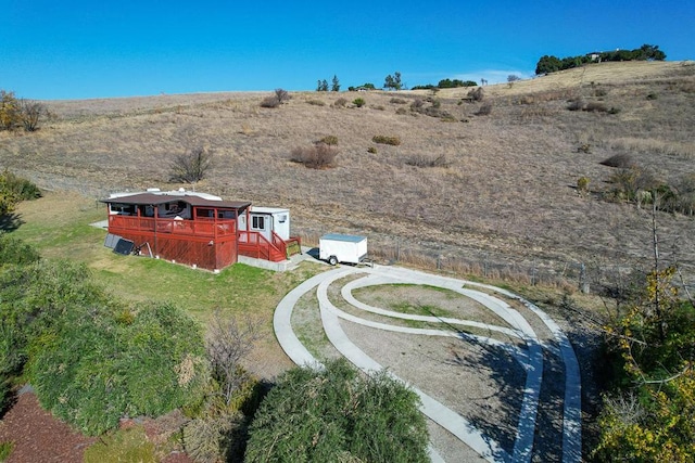 drone / aerial view featuring a rural view