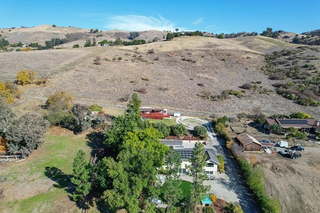 bird's eye view featuring a mountain view