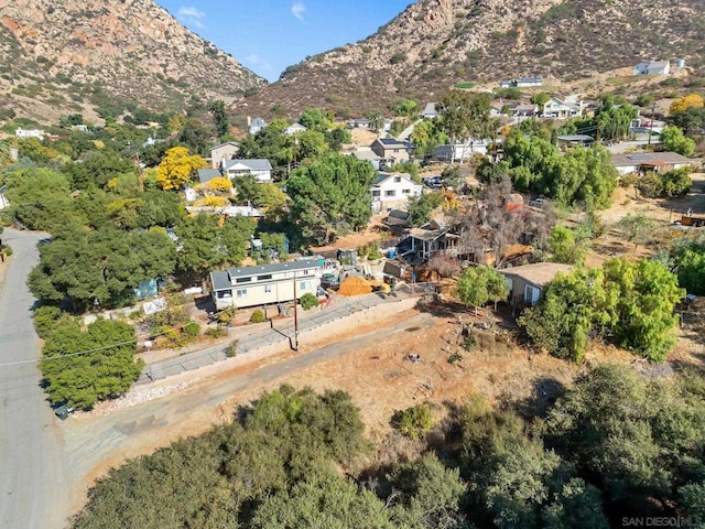 aerial view featuring a mountain view