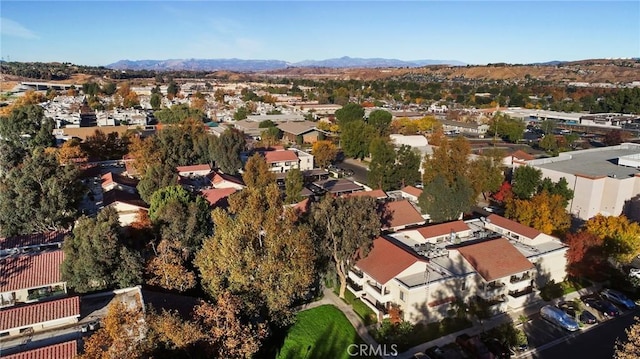 aerial view featuring a mountain view