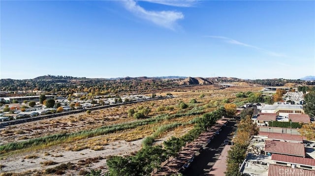 bird's eye view featuring a mountain view