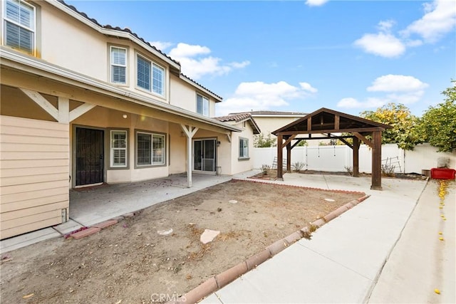 exterior space featuring a gazebo