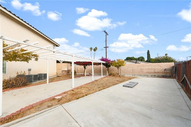 view of patio / terrace with central AC