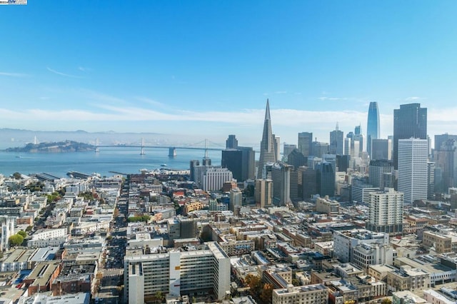 property's view of city with a water view