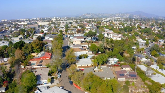 aerial view featuring a mountain view