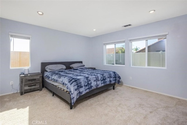 view of carpeted bedroom