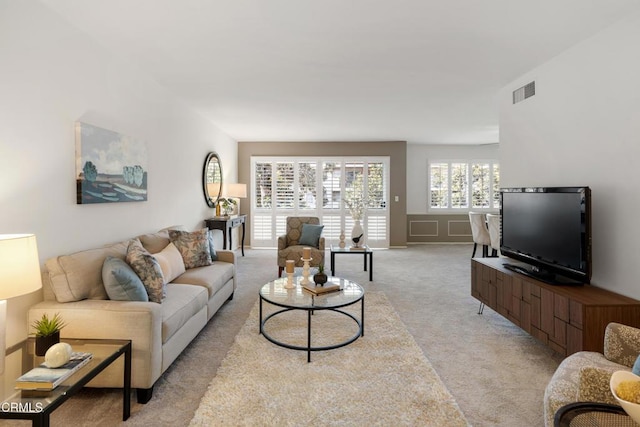 view of carpeted living room