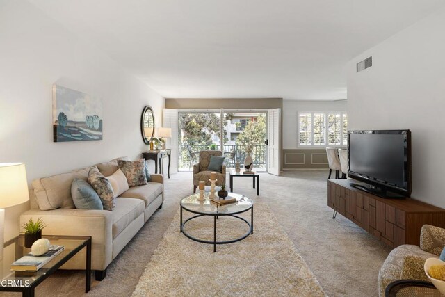 view of carpeted living room