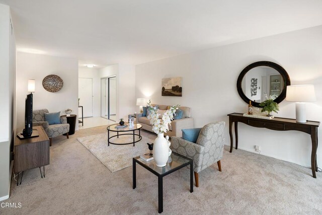 view of carpeted living room