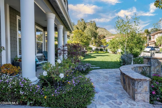 view of patio with covered porch