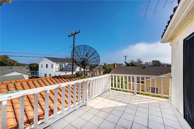 view of patio with a balcony