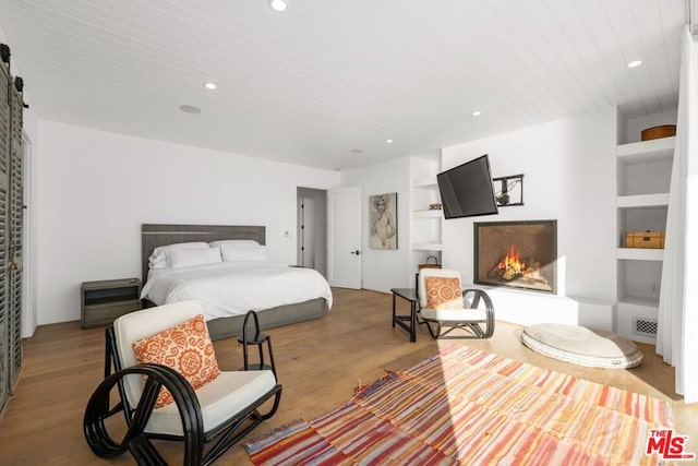 bedroom featuring light hardwood / wood-style flooring