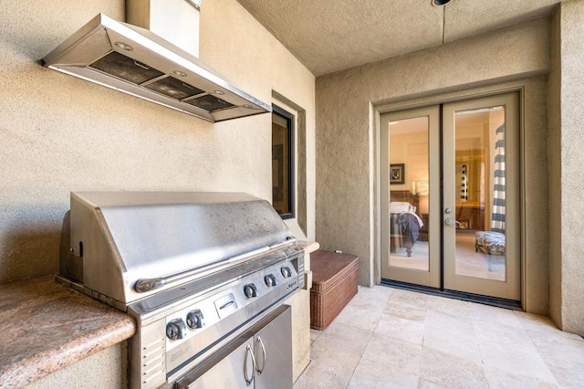 view of patio with grilling area