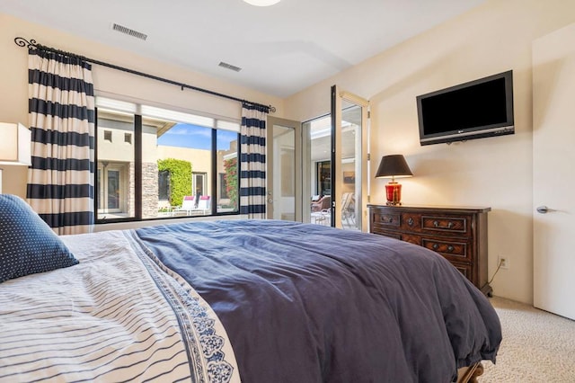 bedroom featuring carpet