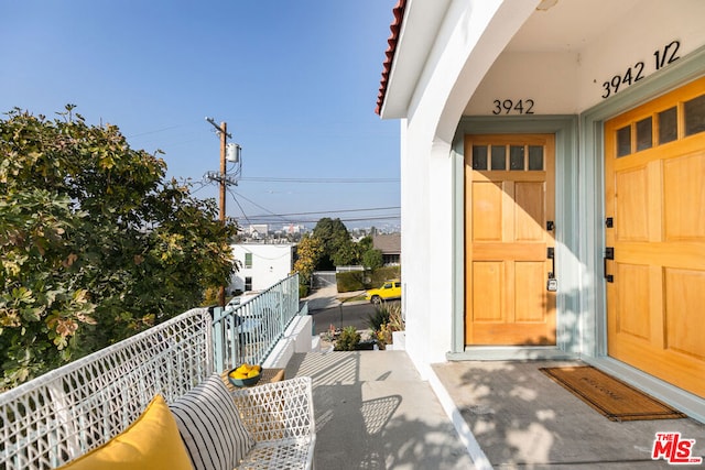 view of doorway to property