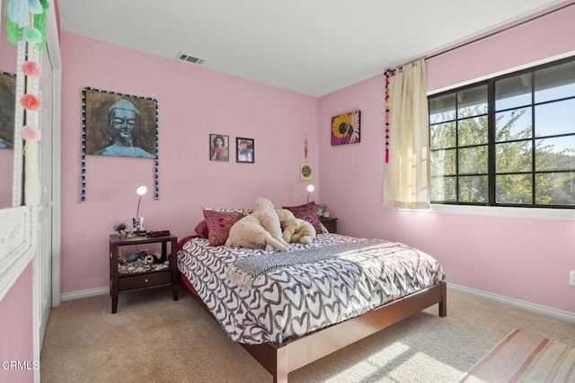 view of carpeted bedroom