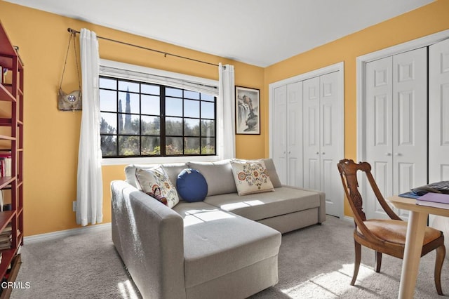 view of carpeted living room